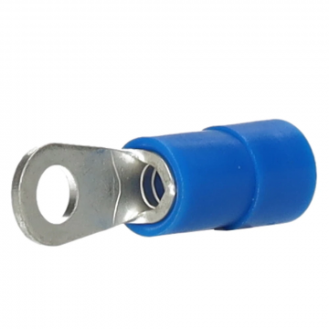 Cimco geïsoleerde ringkabelschoen recht blauw 1,5-2,5mm2 - gat M3 per 100 stuks (180030)
