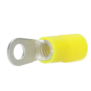 Cimco geïsoleerde ringkabelschoen recht geel 4-6mm2 - gat M5 per 100 stuks (180052)