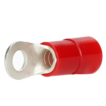 Cimco geïsoleerde ringkabelschoen recht rood 10mm2 - gat M5 per 100 stuks (180070)