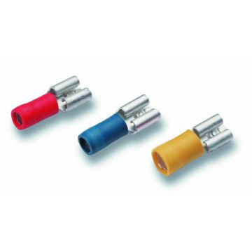 Cimco geïsoleerde vlakstekerhuls rood 6,3x0,8mm voor 0,5-1mm2 per 100 stuks (180230)
