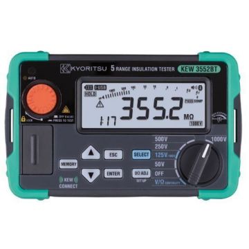 Kyoritsu 3552BT digitale isolatieweerstandmeter 50/100/125/250/500/1000V met geheugen en bluetooth (03552BT01A)