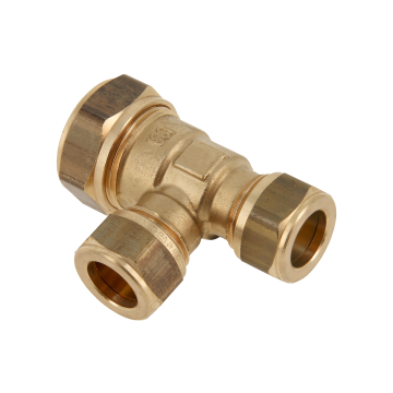 Bonfix t-koppeling verloop messing knelfitting 15mmx12mmx12mm (82455)