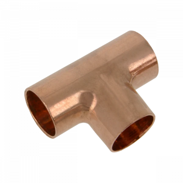 Bonfix t-stuk soldeerfitting roodkoper capillair 22mm (91047)