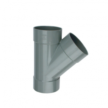 Wavin Wadal PVC T-stuk 45° mof-mof-mof lijm 110mm - grijs (3102211004)
