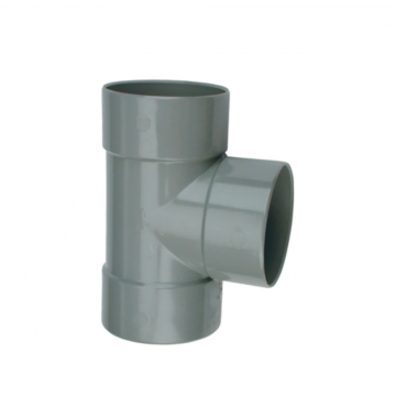 Wavin Wadal PVC T-stuk 88° mof-mof-mof lijm 40mm - grijs (3102204009)