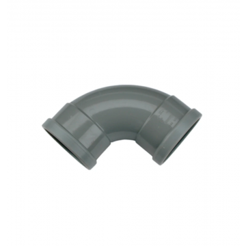 Wavin Wafix PVC bocht 88° mof-mof manchet SN8 125mm - grijs (1111212009)