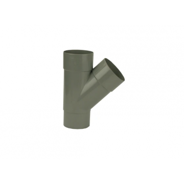 Wavin PVC T-stuk 45° HWA mof-mof-verjongd spie lijm 60mm - grijs (4012306004)