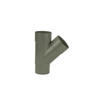 Wavin PVC T-stuk 45° HWA mof-mof-verjongd spie lijm 80mm - grijs (4012308004)