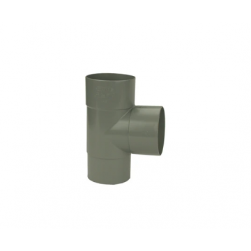 Wavin PVC T-stuk 88° HWA mof-mof-verjongd spie lijm 60mm - grijs (4012306009)