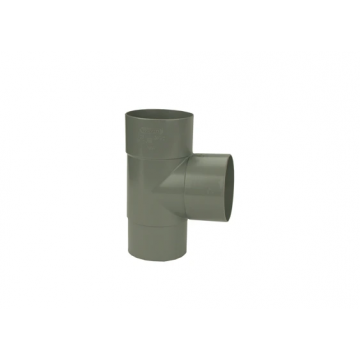 Wavin PVC T-stuk 88° HWA mof-mof-verjongd spie lijm 70mm - grijs (4012307009)