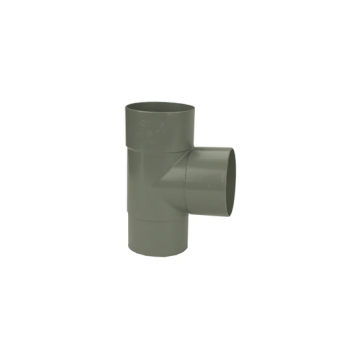 Wavin PVC T-stuk 88° HWA mof-mof-verjongd spie lijm 80mm - grijs (4012308009)