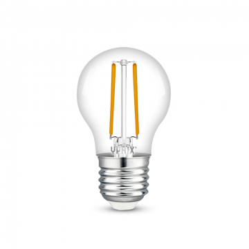 Yphix LEDlamp filament helder kogel E27 2.2W 245lm warm wit 2700K niet dimbaar (50510401)