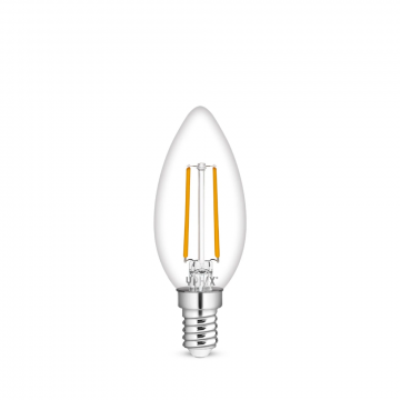 Yphix LEDlamp filament helder kaarslamp E14 2.5W 250lm warm wit 2700K niet dimbaar (50510601)