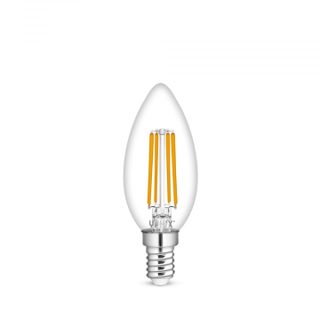 Yphix LED lamp filament helder kaars E14 2.5W 250lm warm wit 2700K (50510601)