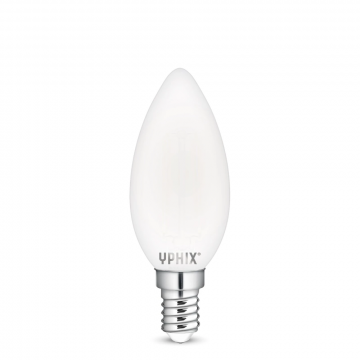 Yphix LEDlamp filament mat kaarslamp E14 2.8W 230lm warm wit 2700K niet dimbaar (50510603)