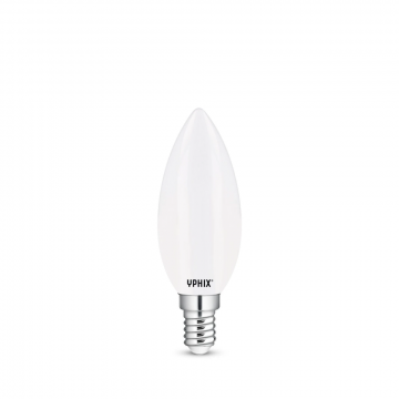 Yphix LED lamp filament mat kaars E14 2.8W 230lm warm wit 2700K (50510603)