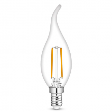 Yphix LED lamp filament helder kaars E14 2.5W 245lm warm wit 2700K (50510611)