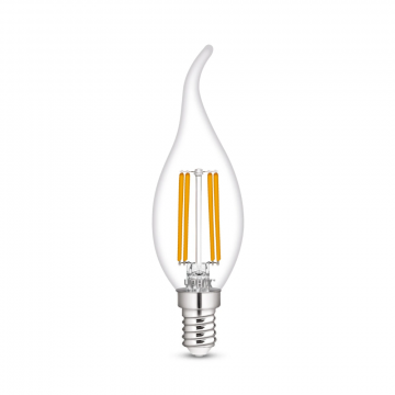 Yphix LED lamp filament helder kaars E14 2.5W 245lm warm wit 2700K dimbaar (50510615)