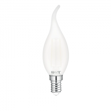 Yphix LED lamp filament helder kaars E14 4.5W 470lm warm wit 2700K dimbaar (50510609)
