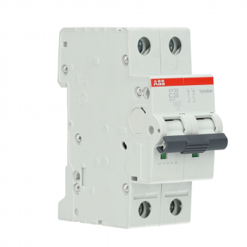 ABB Vynckier automaat 2-polig 20A C-curve (2CDS232089R0204)