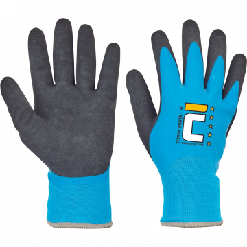 Cerva Tetrax winter waterdichte nylon handschoen met dubbele latex coating - maat 10 (0108017443100)