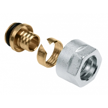 Bonfix euroconus adapter (pilaar, ring en wartel) voor kunststofbuis 18mm x 2,0mm - per 2 stuks (73015)