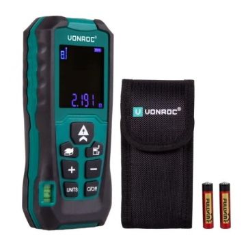 VONROC laser afstandsmeter 5 functies 0,05-40m - in etui (LD502DC)