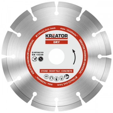 Kreator diamantschijf doorslijpschijf Ø 150mm Premium Universal Dry (KRT082103)