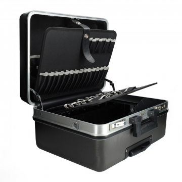 EMhub gereedschapskoffer trolley Profi hardshell ABS slagvast 500x380x250mm voor circa 43 tools (4089905)