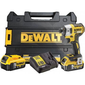 DeWALT accu slagschroevendraaier 205Nm 18V XR 2x5.0Ah in TSTAK koffer (DCF887P2-QW)