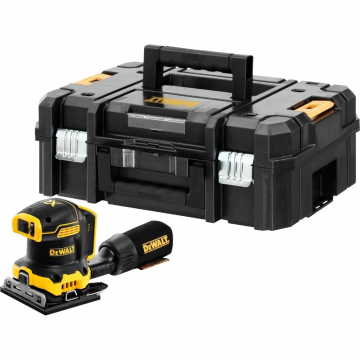 DeWALT accu vlakschuurmachine 115x115mm 18V XR basic body in TSTAK koffer (DCW200NT-XJ)