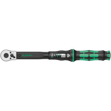 Wera draaimomentsleutel click-torque B2 met omschakelratel instelbaar 3/8" 20-100Nm (05075611001)