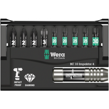 Wera bitset impact bit-check 10 Impaktor 4 - 10‑delig (05057417001)