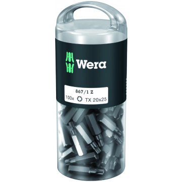 Wera bit torx TX20 25mm 1/4" - 100 stuks in grootverpakking (05072448001)
