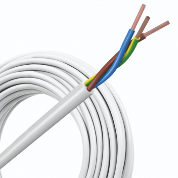 Helukabel VMVL (H05VV-F) kabel 3x1.5mm2 wit per rol 100 meter