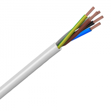 Helukabel VMVL (H05VV-F) kabel 5x0.75mm2 wit per meter