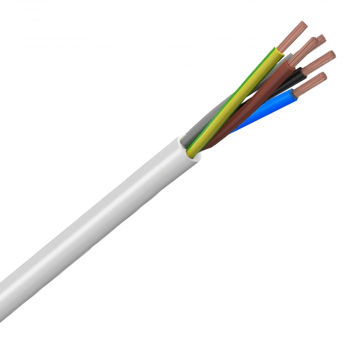 Helukabel VTMB (H05VV-F) kabel 5x0.75mm2 wit per meter