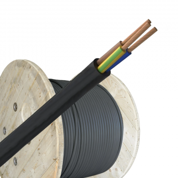 Helukabel VTMB (H05VV-F) kabel 3x1mm2 zwart per haspel 500 meter