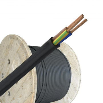Helukabel VMVL (H05VV-F) kabel 3x2.5mm2 zwart per haspel 500 meter
