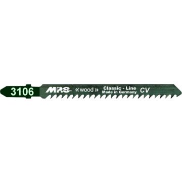 MPS decoupeer zaagblad CrV hout grof Classic Wood Line lengte 100mm TPI 8 - blister van 5 stuks (3106-5)