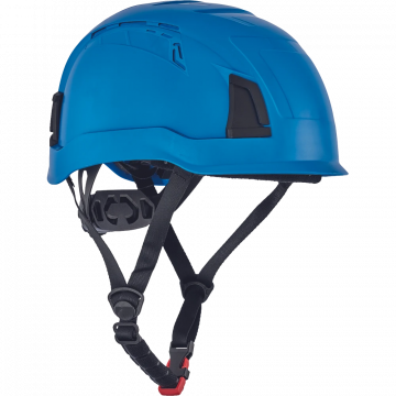 Alpinworker PRO veiligheidshelm ongeventileerd met geïntegreerde zweetband en instelbare maat 53-66 cm - blauw (0601013640999)