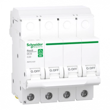 Schneider Electric automaat inklikbaar 4-polig 20A C-curve (R9FEC420)