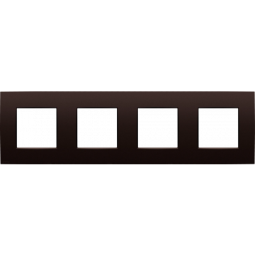 Niko afdekplaat 4 horizontaal/verticaal - 71mm centerafstand - Intense Dark Brown (135-76400)