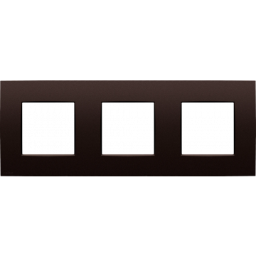 Niko afdekplaat 3 horizontaal/verticaal - 71mm centerafstand - Intense Dark Brown  (135-76700)