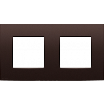 Niko afdekplaat dubbel verticaal - 71mm centerafstand - Intense Dark Brown  (135-76800)