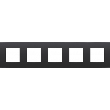 Niko afdekplaat 5-voudig 71mm centerafstand - Intense Matt Black  (136-76005)