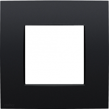 Niko afdekplaat 1-voudig - Intense Matt Black (136-76100)