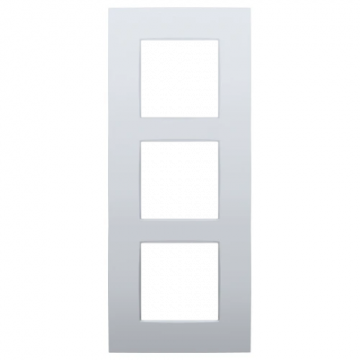 Niko afdekplaat 3 verticaal - 60mm centerafstand - Intense sterling (132-76300)