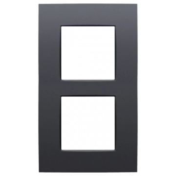 Niko afdekplaat dubbel verticaal - 60mm centerafstand - Intense anthracite (133-76200)