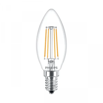 PHILIPS LED lamp filament kaars E14 220-240V 4W 470lm extra warm 2700K (929001258002)